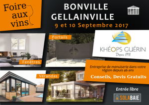 Kheops-Guerin sera présent à la foire de Bonville - Gellainville 2017