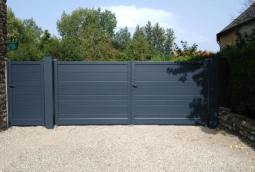 Portail et Portillon ALU gris anthracite Saint Symphorien les Buttes Asselin