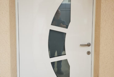 Porte d'entrée aluminium Mitchell coloris blanc (ral 9016)