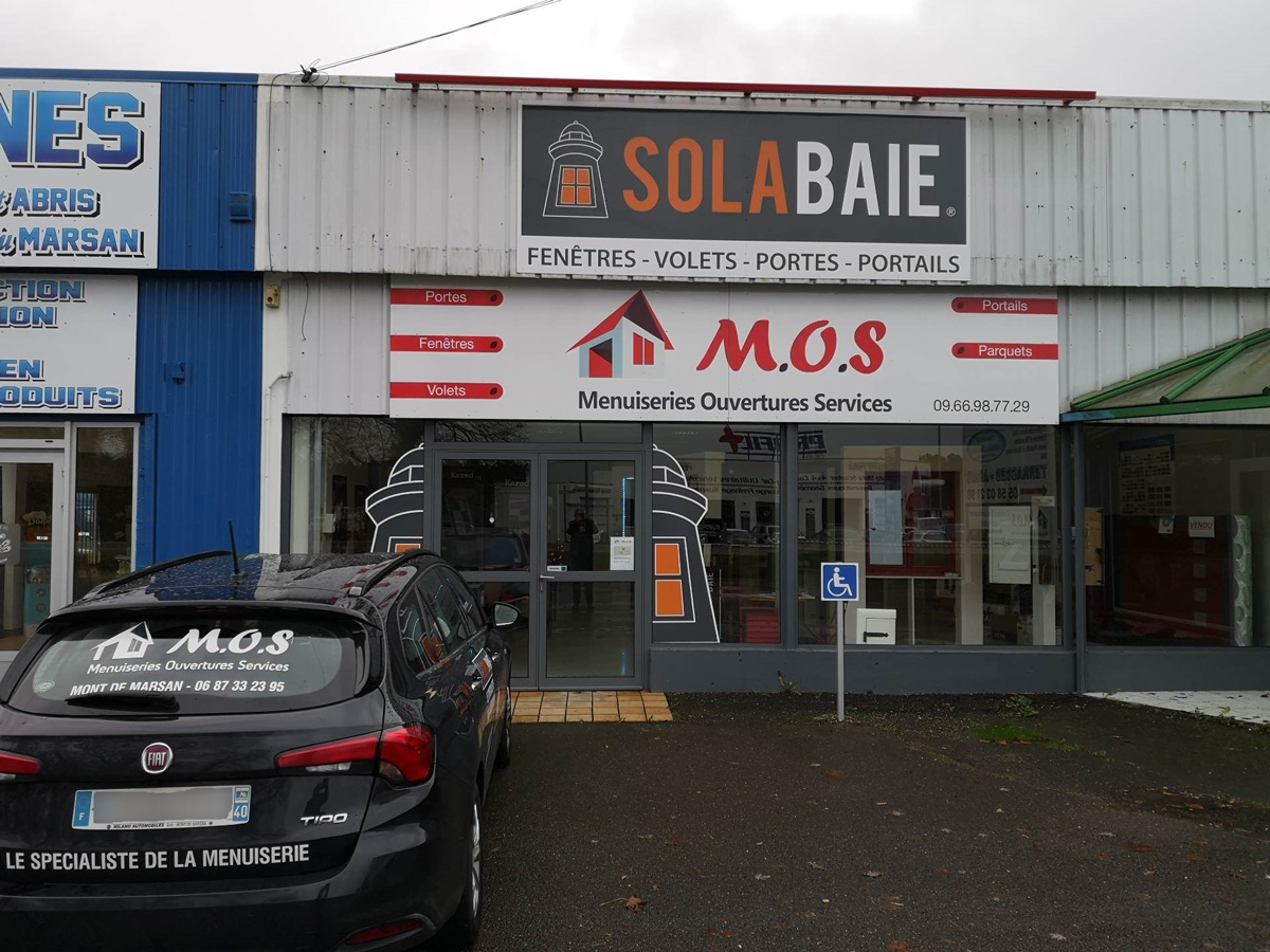 Facade du magasin de menuiserie Solabaie MOS