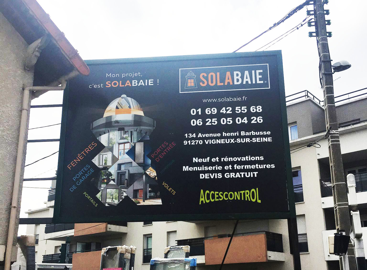 Accescontrol Solabaie votre installateur de fenêtres, portes et portails à Vigneux sur Seine(91)